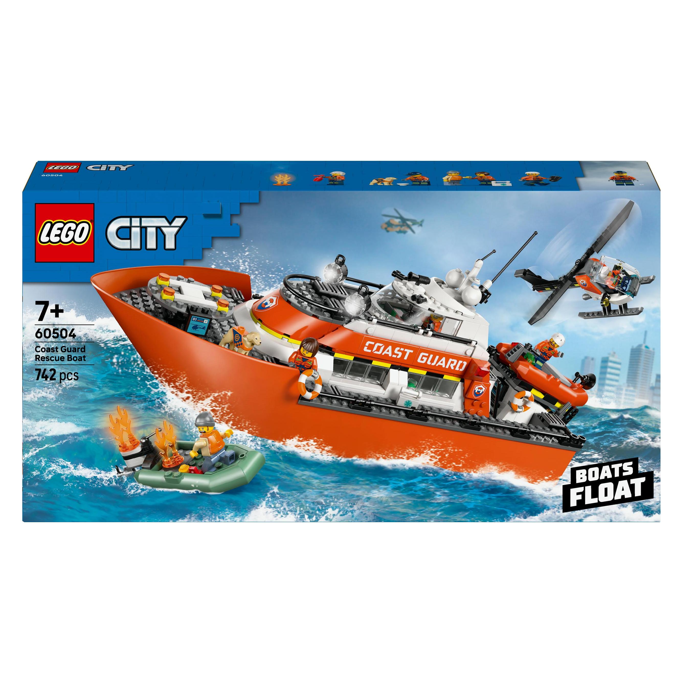 LEGO Rettungsboot der Küstenwache mit Hubschrauber (LEGO City) (60504)