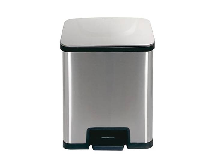 ECHTWERK Abfalleimer POWER-STEP , Tretabfalleimer, Mülleimer, Soft Close, Fingerabdruck frei, Edelstahl, Silber, 42 x 30 x 51.5 cm