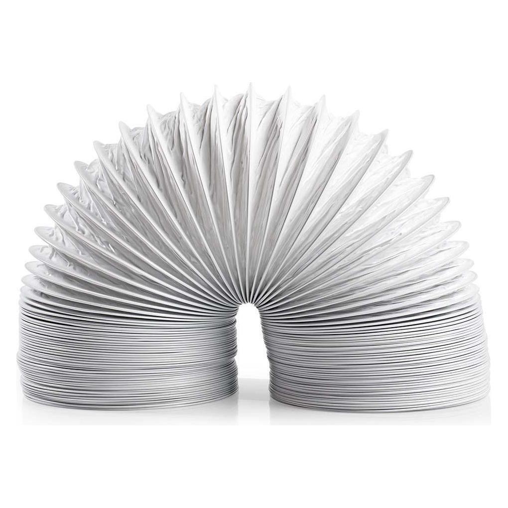 Nedis Abluftschlauch PVC | 100 mm | 1.50 m | Passend für: Air Ventilation / Tumble Dryers | Weiss (DRHO100BWT15)
