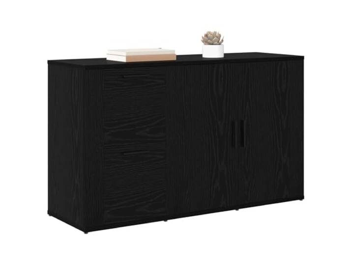 vidaXL Sideboard Schwarz Eichen-Optik 100 x 33 x 59,5 cm Holzwerkstoff