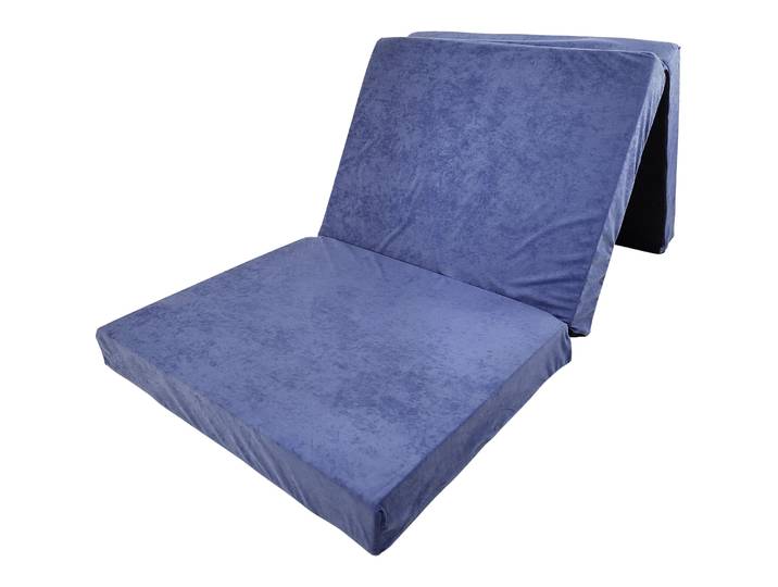 Klappmatratze Teo dunkelblau Mikrofaser B 80 T 195 cm