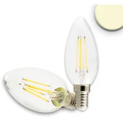 ISOLED LED Filament Kerzenform C35, 4-fadig, E14, 4W 2700K 350lm 360°, dimmbar, klar ISO-112438