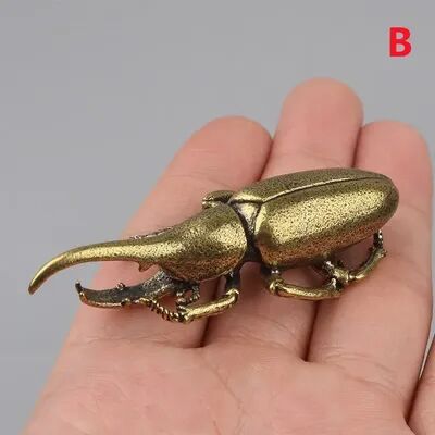 Youfap Market Creative Solid Brass Beetle Ornaments, Unicorn Fairy Simulation, Copper Insect Tea Pets House Table Gift b