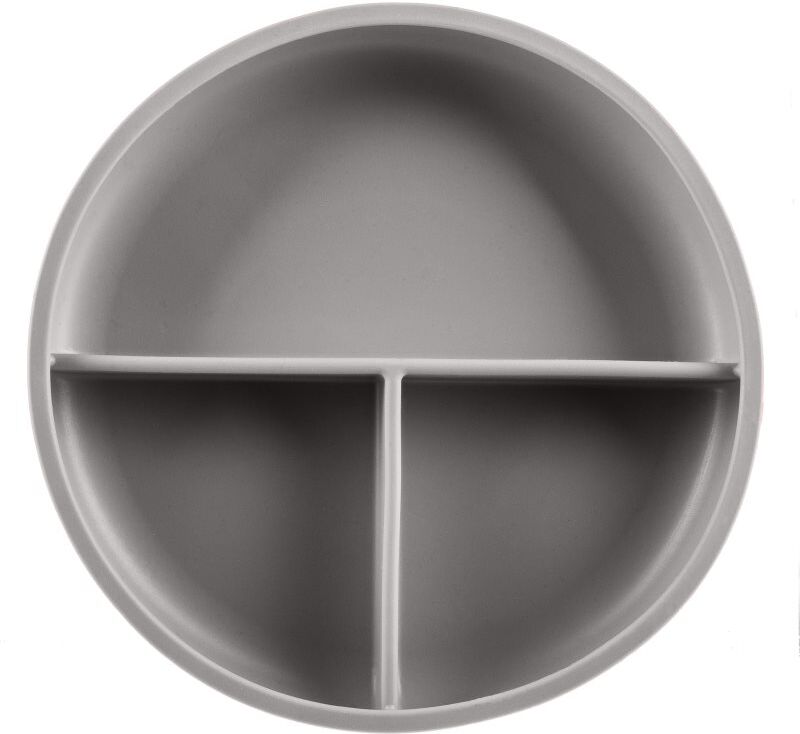 Zopa Silicone Divided Plate assiette divisée avec ventouse Dove Grey 1 pcs