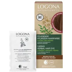 Pflegende Pflanzen-Haarfarbe Pulver - Kastanienbraun 100g