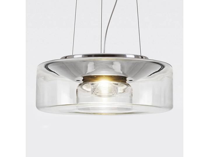 Serien Lighting Designer Hängeleuchte Curling M, dimmbar, klar / transparent, für Wohn- / Esszimmer, Glas, Modern