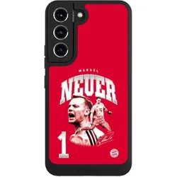 Nivocase Handyhülle für Samsung Galaxy S22 Hülle NIVOpure Case Schwarz FC Bayern München FCB Manuel Neuer (Samsung Galaxy S22), Smartphone Hülle, Schwarz