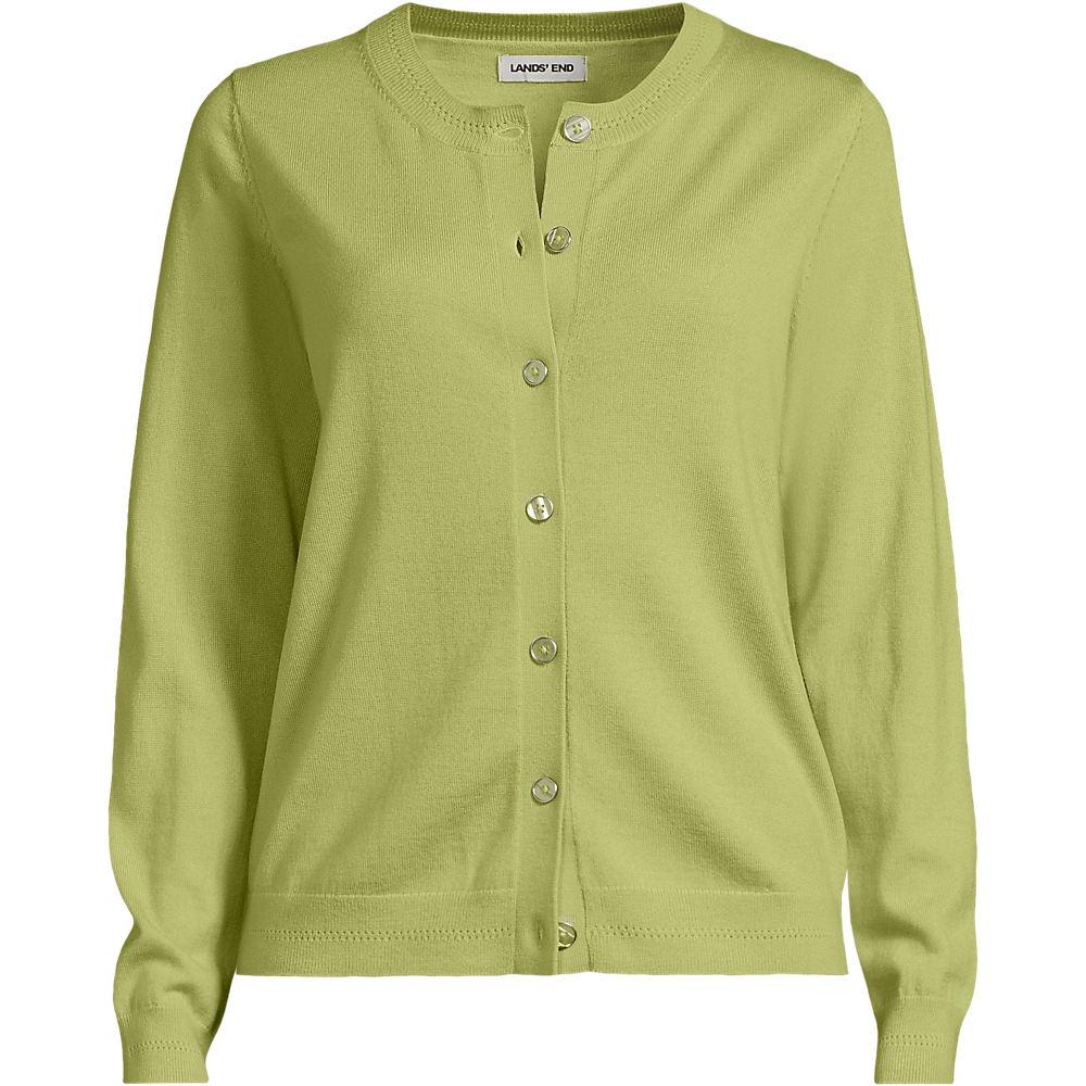 Merino-Cardigan für Damen, Damen, size: regular, Grün, by Lands' End