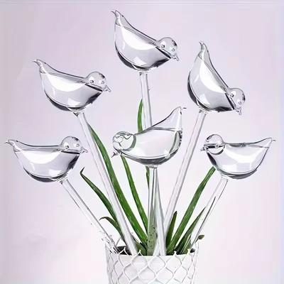 Uplift Essentials Bird Shaped Self Watering Globes Automatic Plant Watering Stakes For Indoor And Outdoor Pots 10pcs