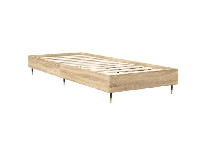 SKTQYQO Bettgestell Eiche Sonoma 80 x 200 cm Technisches Holz, feste Lattenroste, rechteckiges Design, einfache Wartung