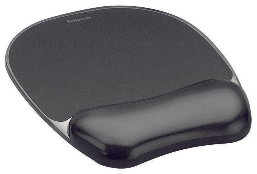Fellowes Mousepad mit Handgelenkauflage Crystals Gel schwarz 9112101