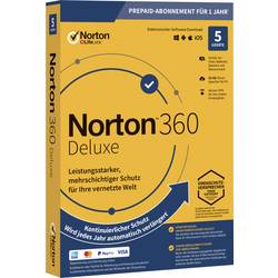 Norton Norton™ 360 Deluxe 50GB GE 1 USER 5 DEVICE 12MO Jahreslizenz, 5 Lizenzen Windows, Mac, Android Antivirus 21394996