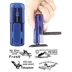 Smart-stamp - Größe: 38 x 14 mm - Farbe: aquamarine
