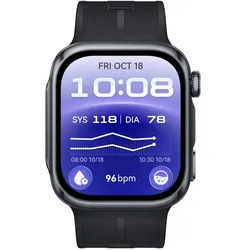 HUAWEI Watch D3, Schwarz (+ gratis Huawei Freebuds SE4) Soft Rubber Strap