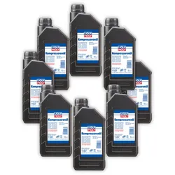 8x Kompressoröl LIQUI MOLY 1187 Kompressorenöl SAE 5W40 Kompressor Öl 1 Liter