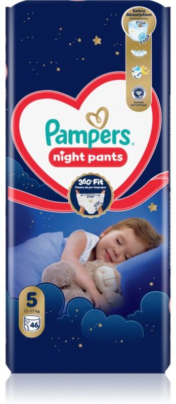 Pampers Night Pants Size 5 culottes de protection jetables pour la nuit 11-17 kg 46 pcs