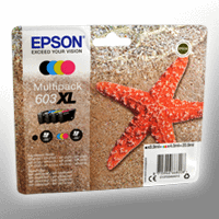 4 Epson Tinten C13T03A640 Multipack KCMY 603XL