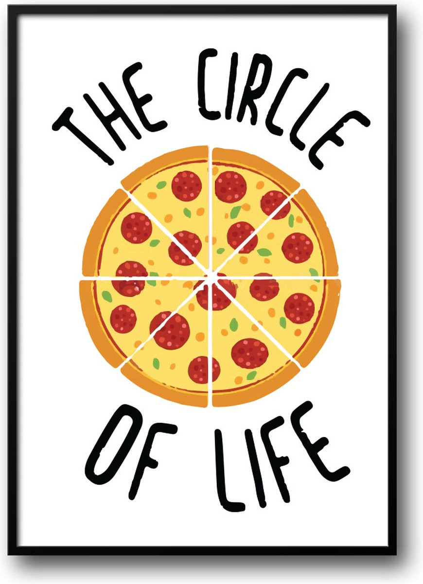 The Circle of Life fotolijst met glazen plaat en grappige poster, 50 x 70 cm