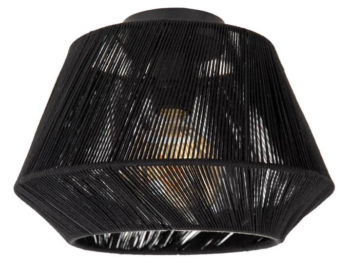 Plafonnier avec abat-jour en coton noir JESSICA 1xE27 60W Lucide