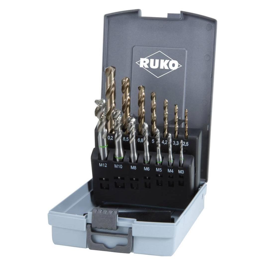 Ruko MaschinengewindebohrerSatz HSSECo in ABSKunststoffkassette (245052RO)