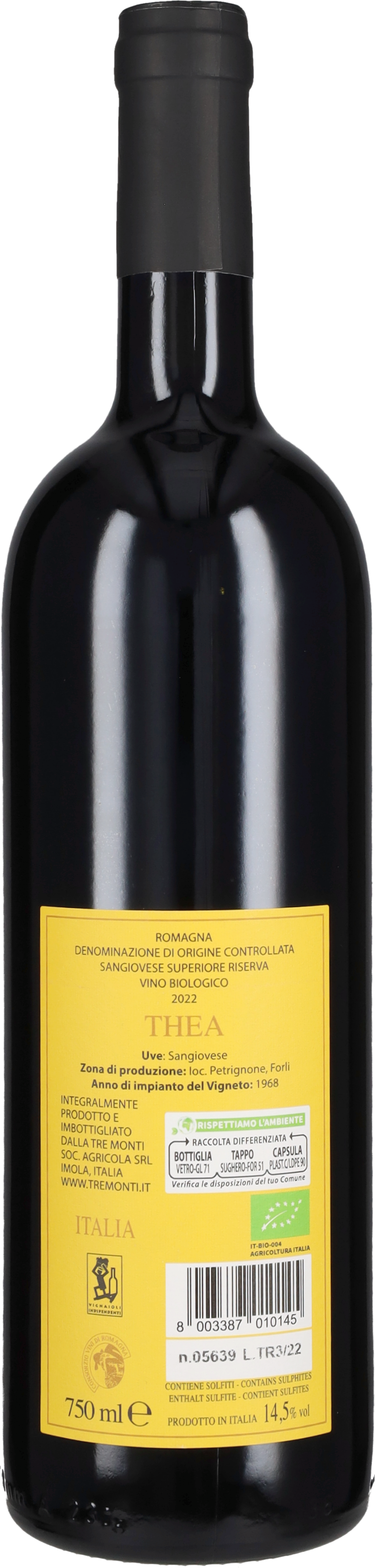 Sangiovese di Romagna Riserva Oriolo 'Thea' Tre Monti 2023