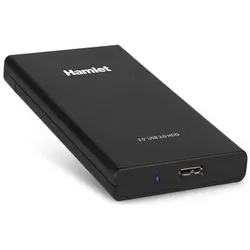 Hamlet HXD25U30-CX BOX HDD - SSD 2.5" USB 3.0 SATA III USB-A+USB-C (HXD25U30-CX) (2.5"), Festplattengehäuse, Schwarz