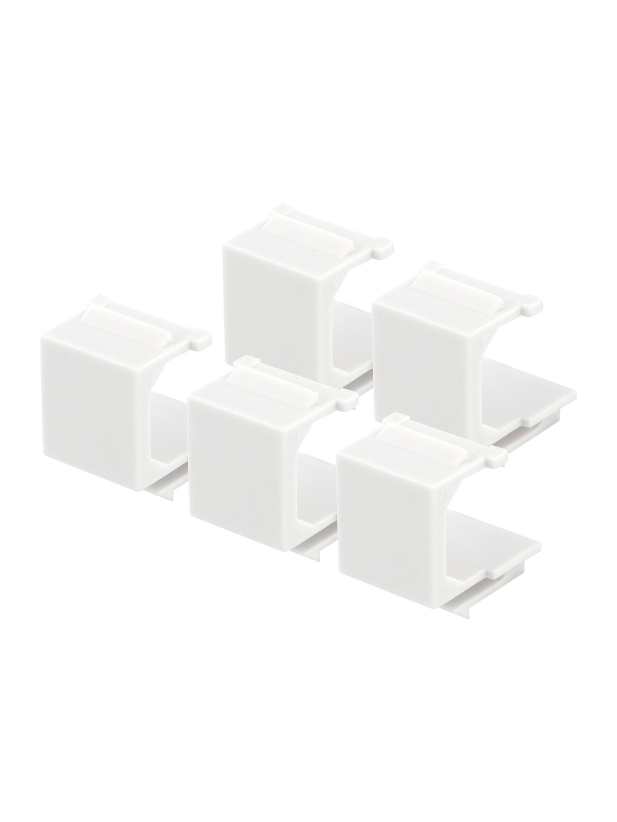 Deltaco VR-229 Blank Cover for Keystone ports (5-Pack) White