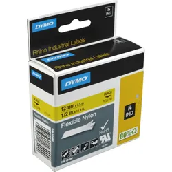 Dymo Label Band IND 18490 (S0718080) schwarz auf gelb 12mm x 3,5m Nylon flexibel