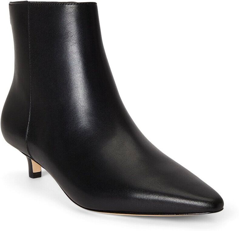 LAUREN RALPH LAUREN Bottines pointues kitten-heel en cuir, FRANCESCA