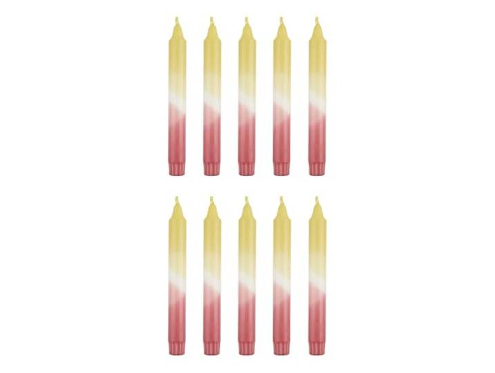 BUTLERS 10er Set Stabkerzen Stearin - DIP-DYE - Kronenkerzen