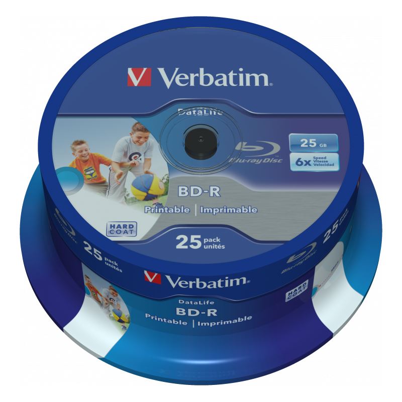 Verbatim BD-R 25 GB bedruckbar 25er Spindel (43811)