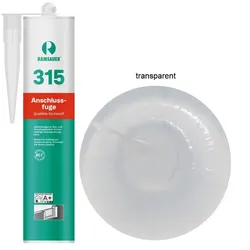 Ramsauer 315 Anschlussfuge transparent 1K Silikon Dichtstoff 310ml Kartusche