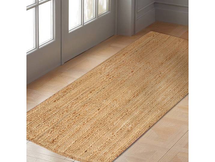 Juteteppich Braun/Honig 80 x 250cm Mischgewebe