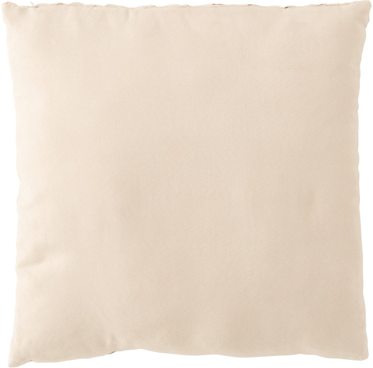 J-Line Geweven kussen beige polyester