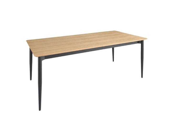 Table repas extensible 200/300 cm placage bois et pieds métal – JOLENE Meubletmoi