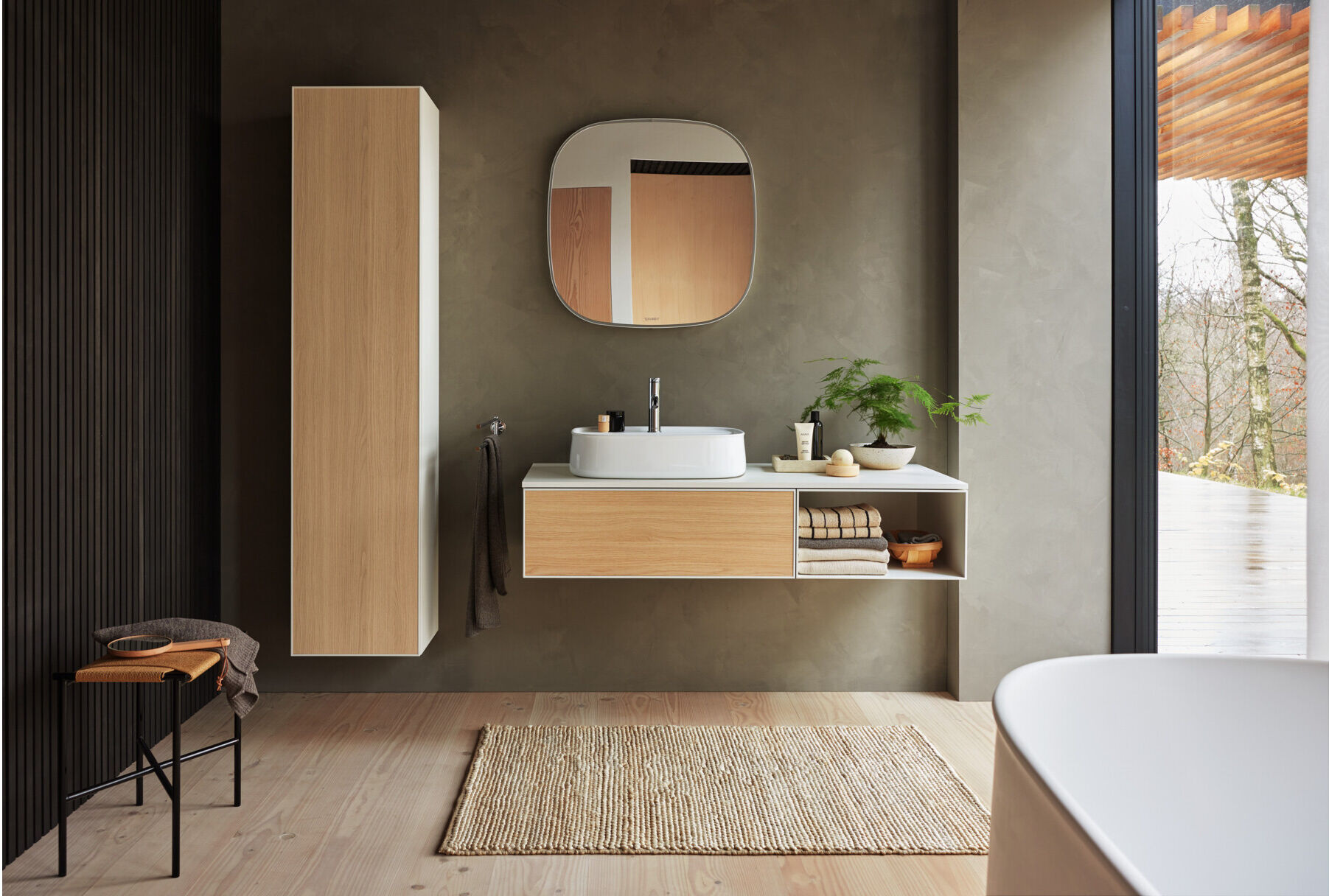 Duravit Lichtspiegel Zencha 70x70x5cm, 27 W, m Spiegel-Hz., LED, we. (ZE7056000000100)