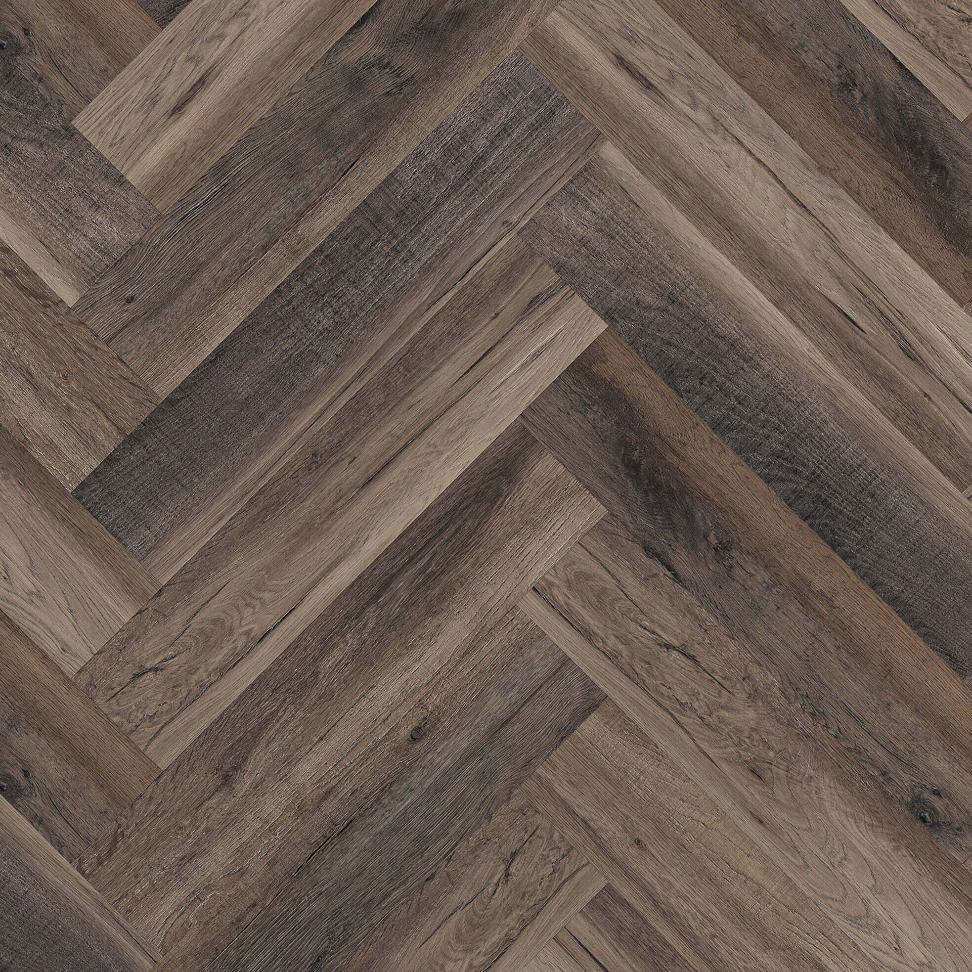Luxury Flooring Dark Herringbone 6.5mm Wood Effect LVT Luxury Vinyl SPC Click Flooring