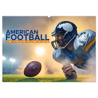 American Football - im Team zum Sieg (Wandkalender 2026 DIN A2 quer), CALVENDO Monatskalender