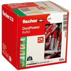 fischer DuoPower 6x50 Universaldübel-Sortiment 6 x 50 mm, 100 Stück