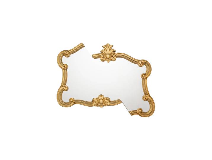 Design Wandspiegel „Tetris“ Gold 98.5 x 80 cm Seletti
