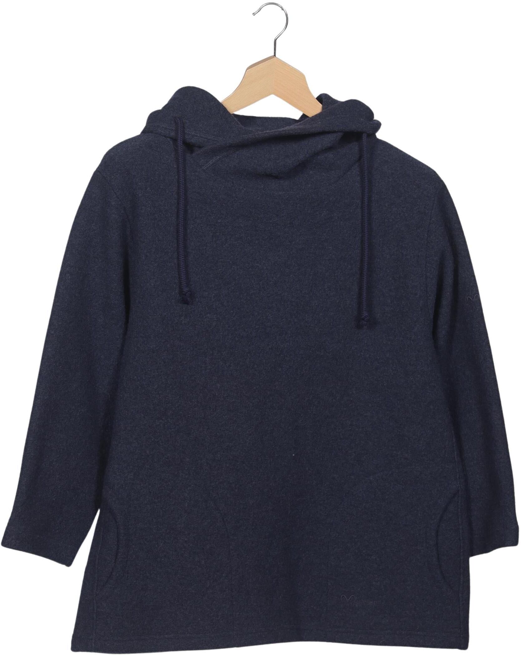 Mufflon Damen Kapuzenpullover, Marineblau, Gr. XL, Merino - Second Hand