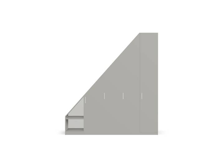 Pickawood™ Schlichter Dachschrägen(-)schrank Premium Dekore Grau