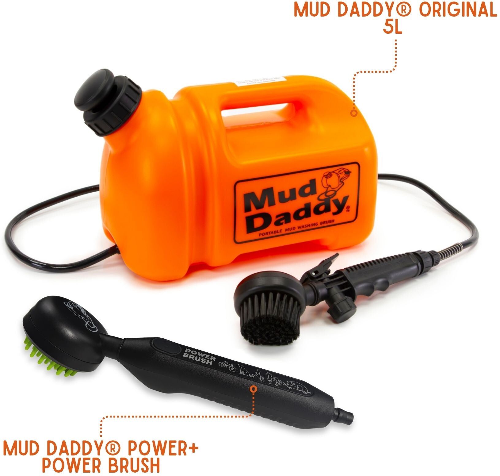 Mud Daddy® 5L Hybrid Dog Washer – Manual & Battery Brush