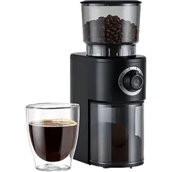 TCHIBO Elektrische Kaffeemühle mit Kegelmahlwerk, 160 Watt, Schwarz