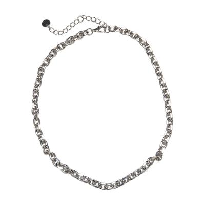 Halsreif URBAN CLASSICS "Urban Classics Unisex Uranus Basic Necklace", silber, Halsketten, Damen, onesize, Eisen