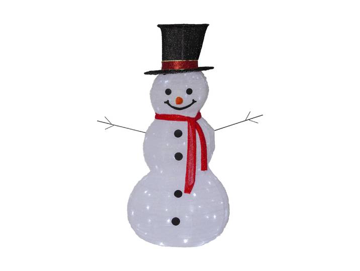 LED Dekofigur Schneemann , weiss (weiß), B:80cm H:120cm T:55cm, PARFORCE TRADITIONAL HUNTING, Leuchten, LED Dekofigur