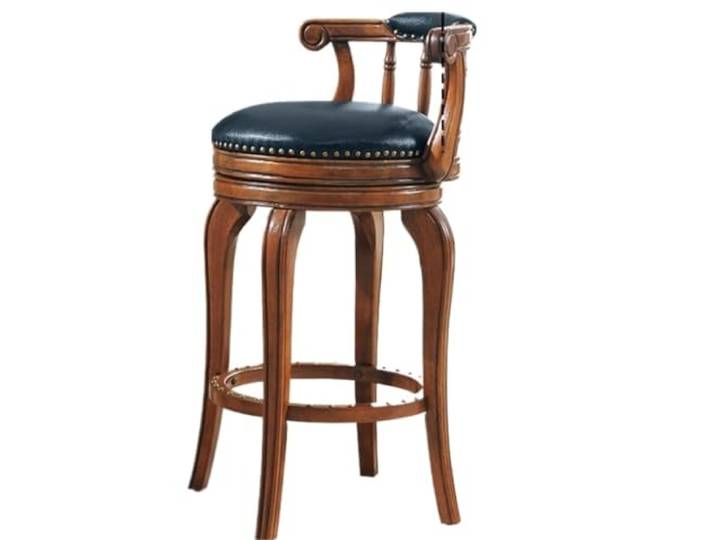 VNCdfhETs Barstuhl Höhenhocker Stühle Barhocker Aus Massivholz Leder Thekenhocker Hohe Hocker Drehbarer Barstuhl Barhocker(B,61CM)