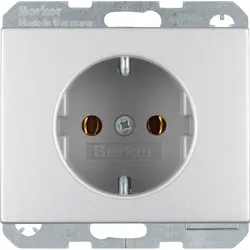 Berker SCHUKO-Steckdose aluminium 41157003