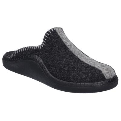 Pantoffel JOSEF SEIBEL "Monaco 62", Damen, Gr. 39, Textil, grau (hellgrau, dunkelgrau), Schuhe, Hausschuh, Slipper mit Ziernähte