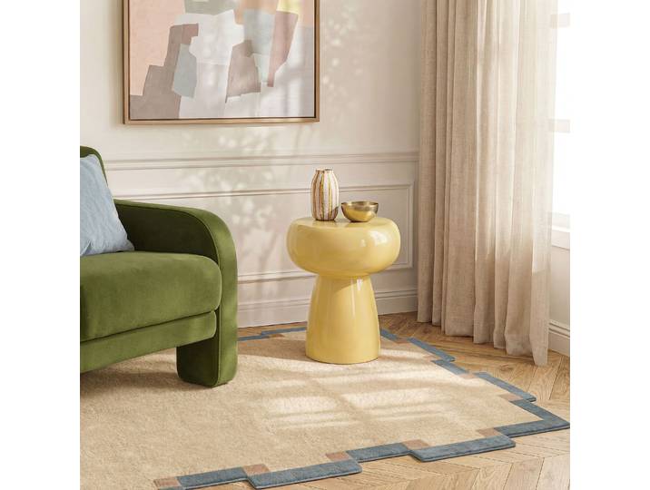HABITAT - Table d'appoint en métal - Jaune pastel émaillé - Donia